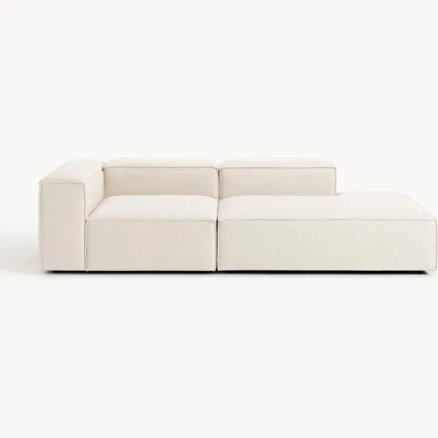 Westwing Collection Modulaire chaise longue Lennon van linnenmix Beige