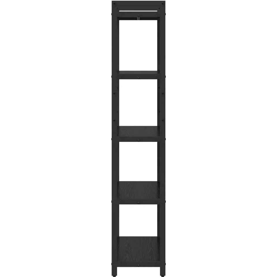 vidaXL Boekenkast 60 x 30 x 155 cm Bewerkt hout Zwart Eiken, foto 3