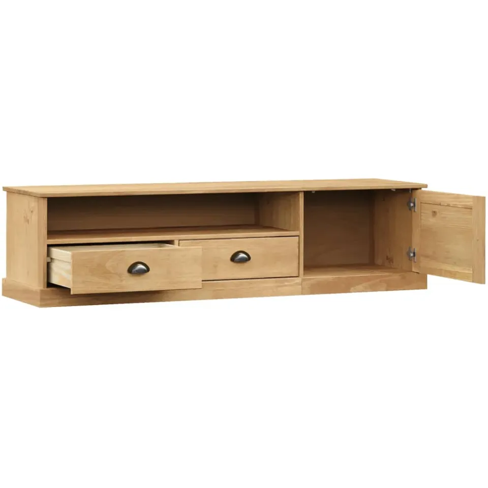 vidaXL Tv-meubel VIGO 156x40x40 cm massief grenenhout Bruin