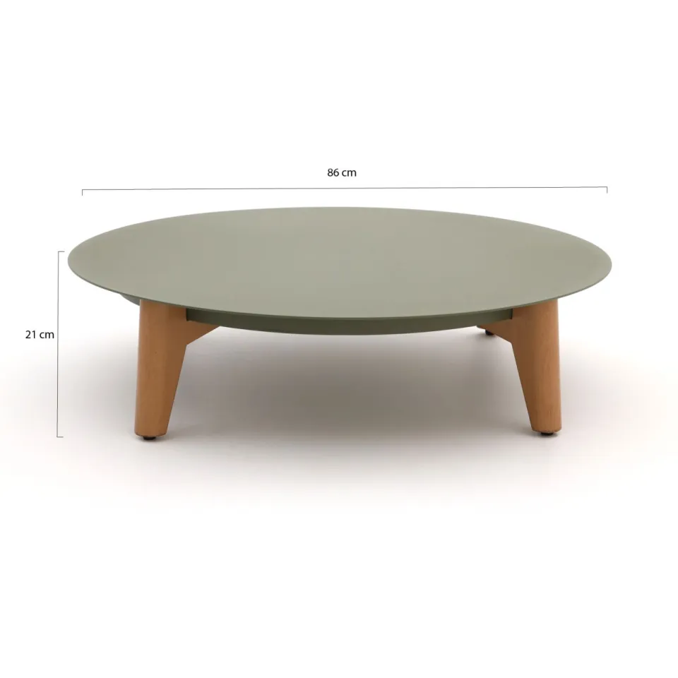 Bellagio tuinmeubelen Bellagio Esenta lounge tuintafel ø86 (h:21cm)/ø 68 (h:19cm) groen, foto 2