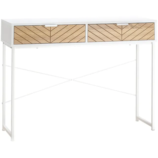 Homcom Smalle Consoletafel - Bijzettafel - Bijzettafels - Bijzettafeltjes Woonkamer - Bijzettafel Bank - Entree Tafel - Tafel - Tafeltje - Side Table - Sidetable Wit