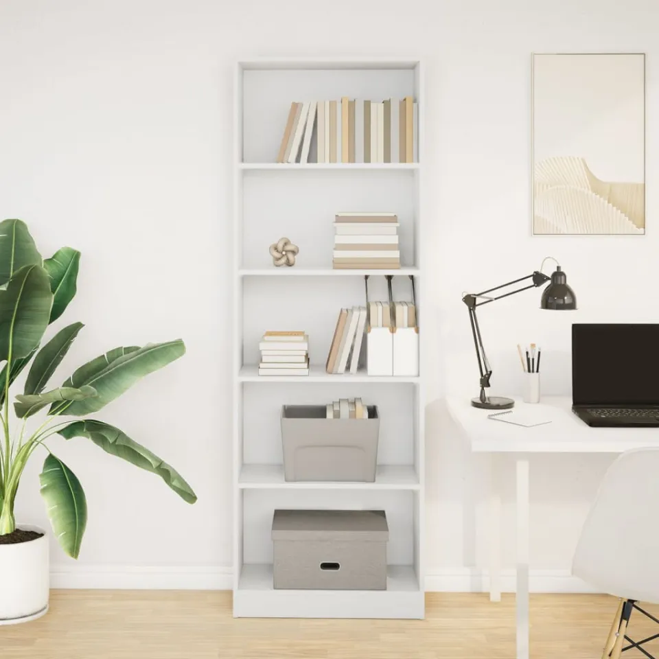 vidaXL Boekenkast Wit 60x24x176 cm Bewerkt Hout, foto 2