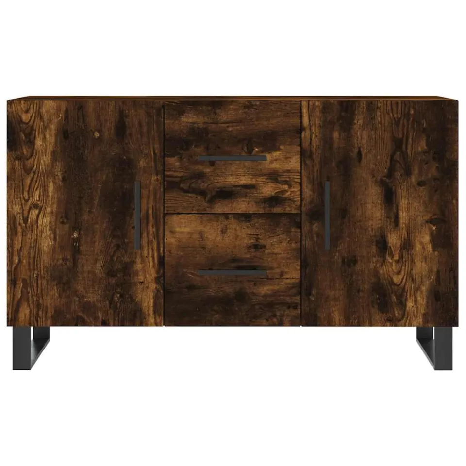 vidaXL Dressoir 100x36x60 cm bewerkt hout gerookt eikenkleurig, foto 4