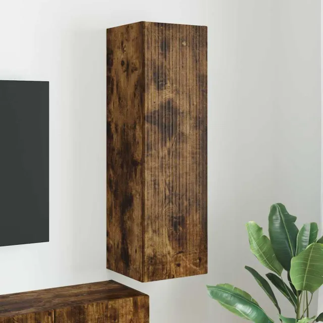 vidaXL TV Wandkast 30 x 31 x 100 cm Gerookt eiken Bewerkt hout Bruin