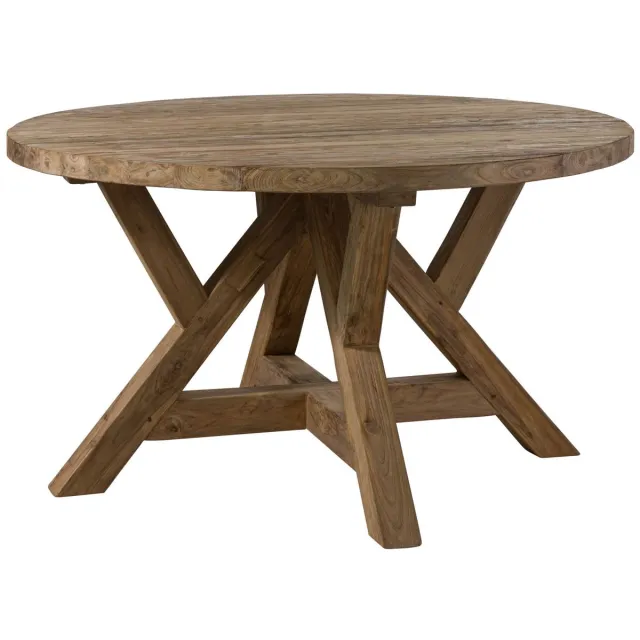 MASSIVMOEBEL24 .DE BASSANO #181 eettafel blank onbehandeld massief hout teak 140x140x78 cm (BxTxH)