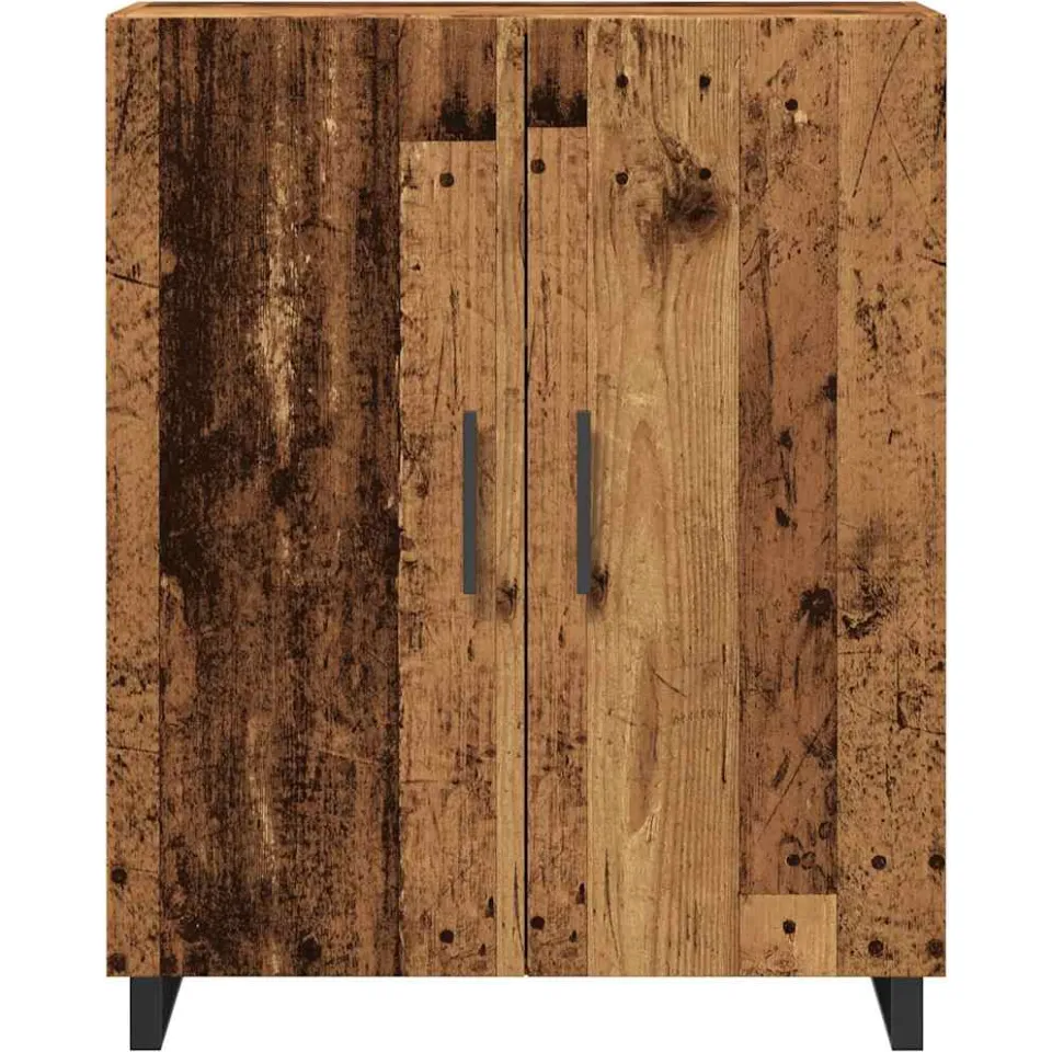 vidaXL Dressoir 69,5x34x90 cm bewerkt hout oud houtkleurig bruin, foto 4