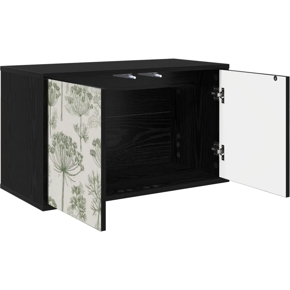 vidaXL Wandgemonteerd tv-meubel GOTHA 69 x 33 x 40 cm Zwart eiken