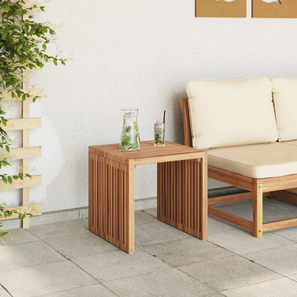 vidaXL Tuin Bijzettafel Bruin 45 x 45,5 x 45,5 cm Massief Teakhout, foto 4