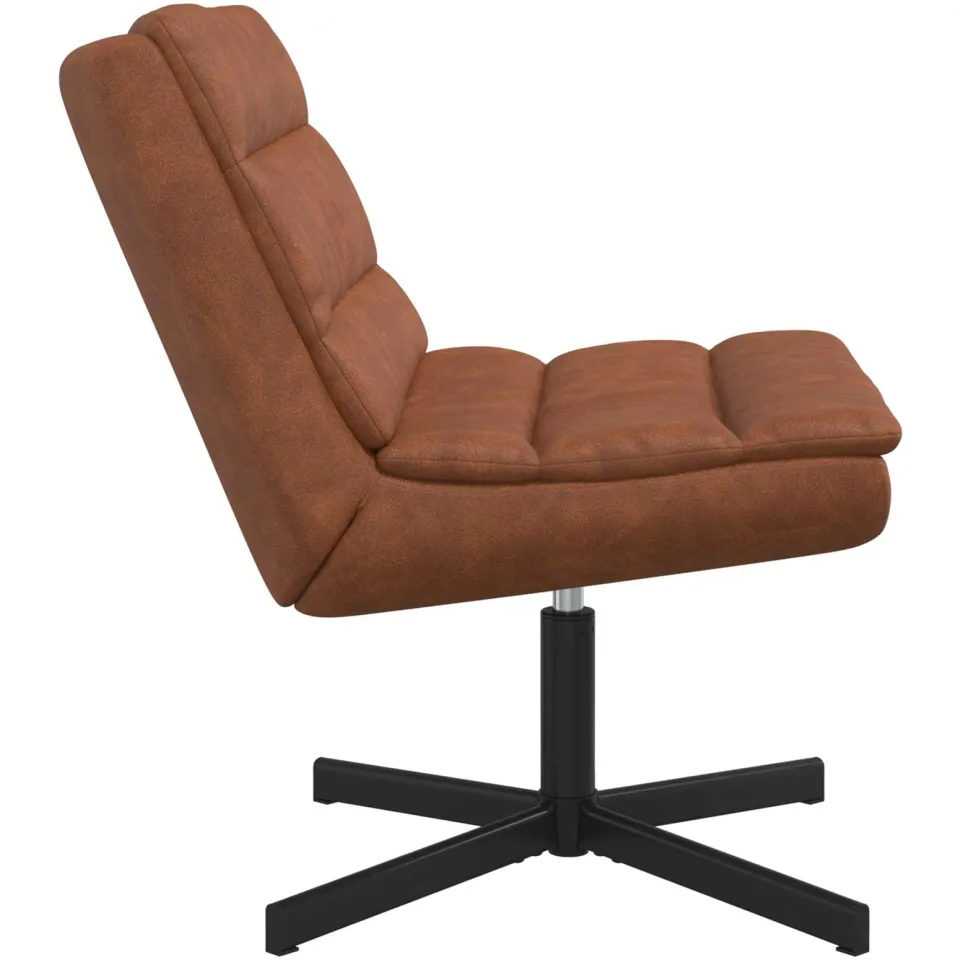 vidaXL Draaistoel Bruin 63 x 75 x 76 cm Antiek PU, foto 3