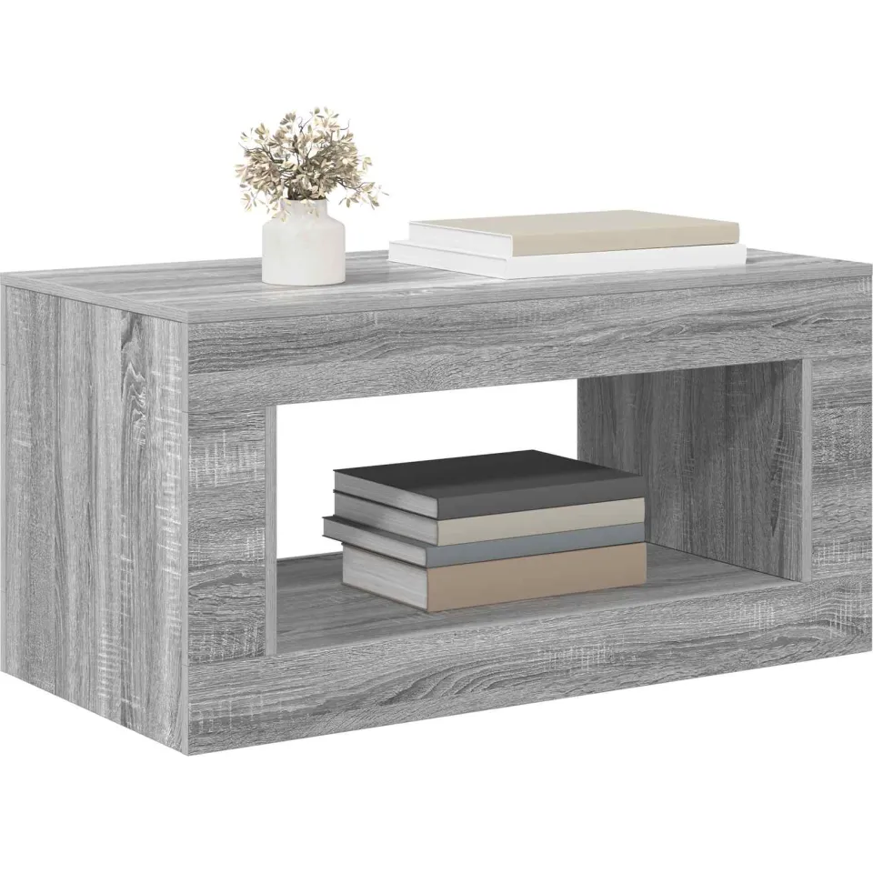 vidaXL Salontafel Grijze Sonoma 99.5 x 50 x 50 cm Bewerkt hout Grijs