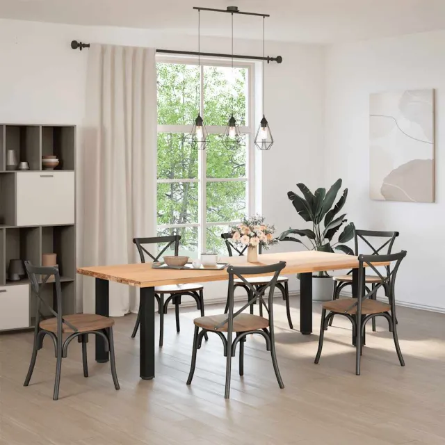 vidaXL Console tafelpoten 4 st 72-74 cm staal zwart