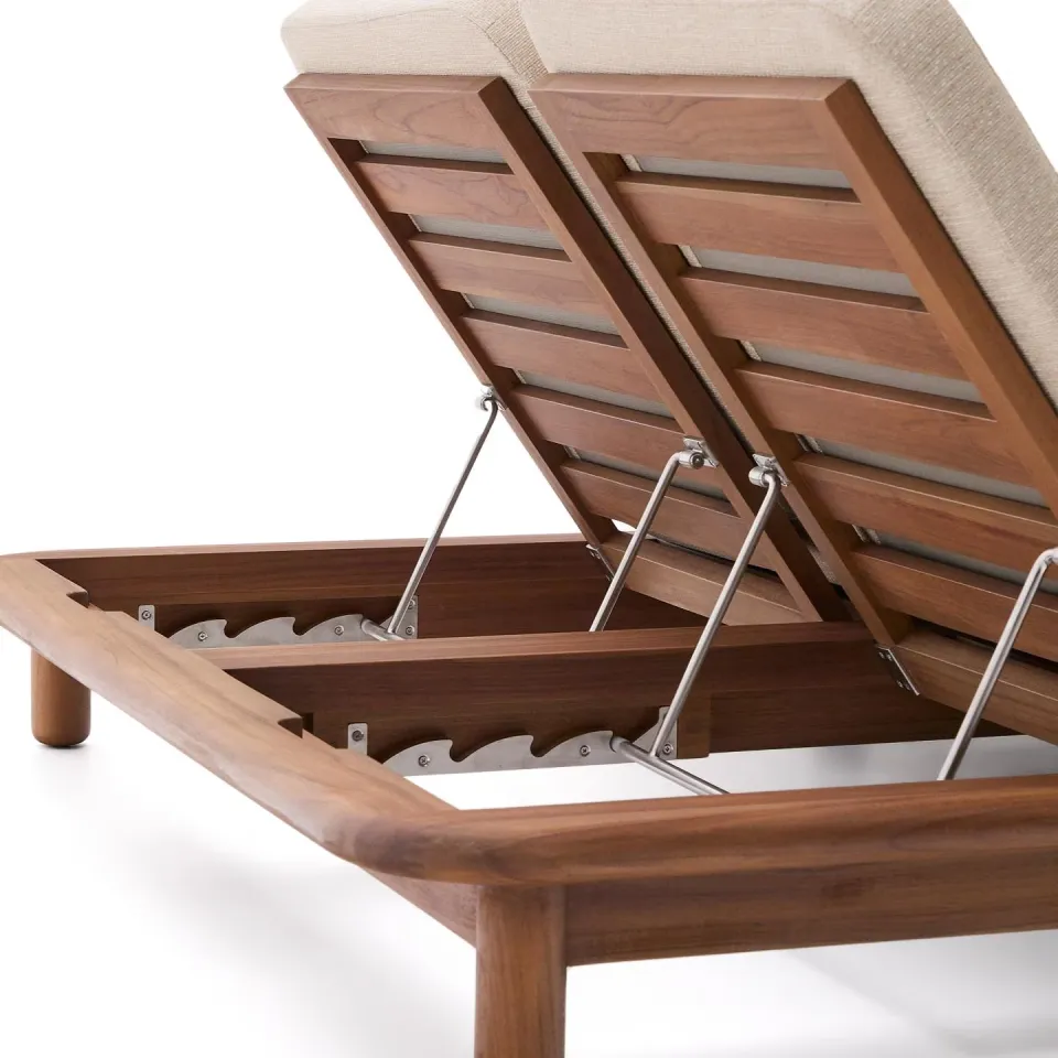 Kave Home Turqueta ligbed teakhout beige, foto 6