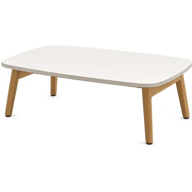Sello! salontafel – balkontafel – klaptafel – compacte tafel – multifunctioneel – L80 × B50 × H44 cm - MDF - houtskleur