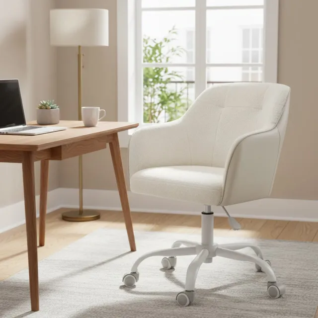 Bobbel Home Bureaustoel - Draaistoel - In Hoogte Verstelbaar - Cappuccino Beige