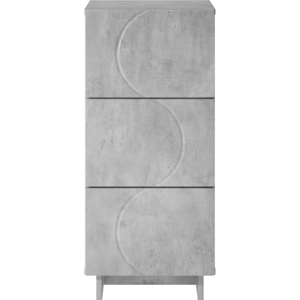 vidaXL Dressoir Betongrijs 33.5 x 34.5 x 75 cm Bewerkt hout grijs, foto 4