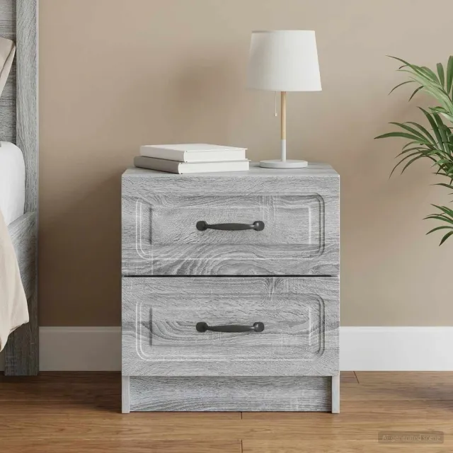 vidaXL Nachtkastje Grijs sonoma 43 x 34,5 x 44,5 cm Bewerkt hout, foto 2
