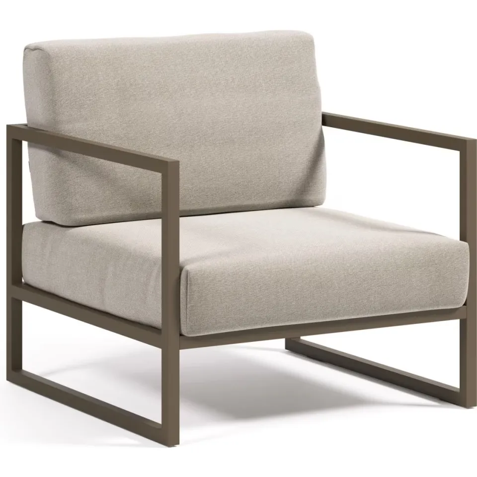Kave Home Comova outdoor fauteuil grijs Groen