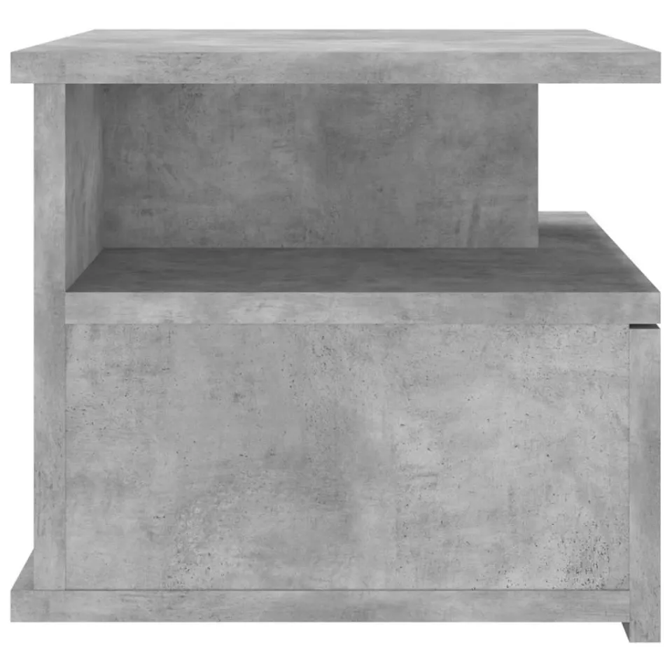 vidaXL Nachtkastje zwevend 40x31x27 cm bewerkt hout betongrijs grijs, foto 4