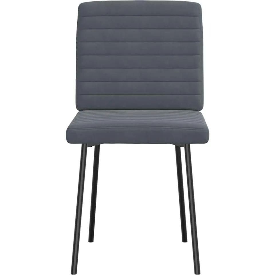 vidaXL Eetkamerstoelen 2 st fluweel donkergrijs