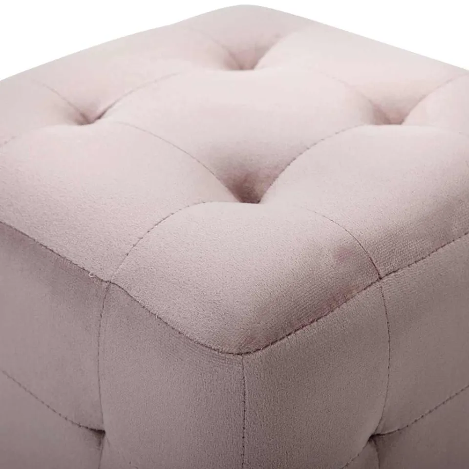 vidaXL Poef 2 st 30x30x30 cm fluweel roze, foto 4