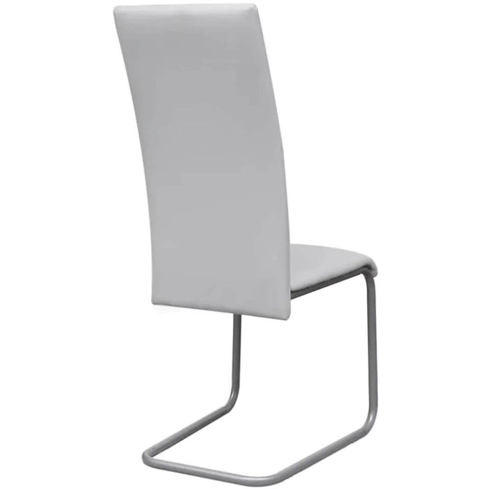 vidaXL Eetkamerstoelen 2 st kunstleer wit, foto 4