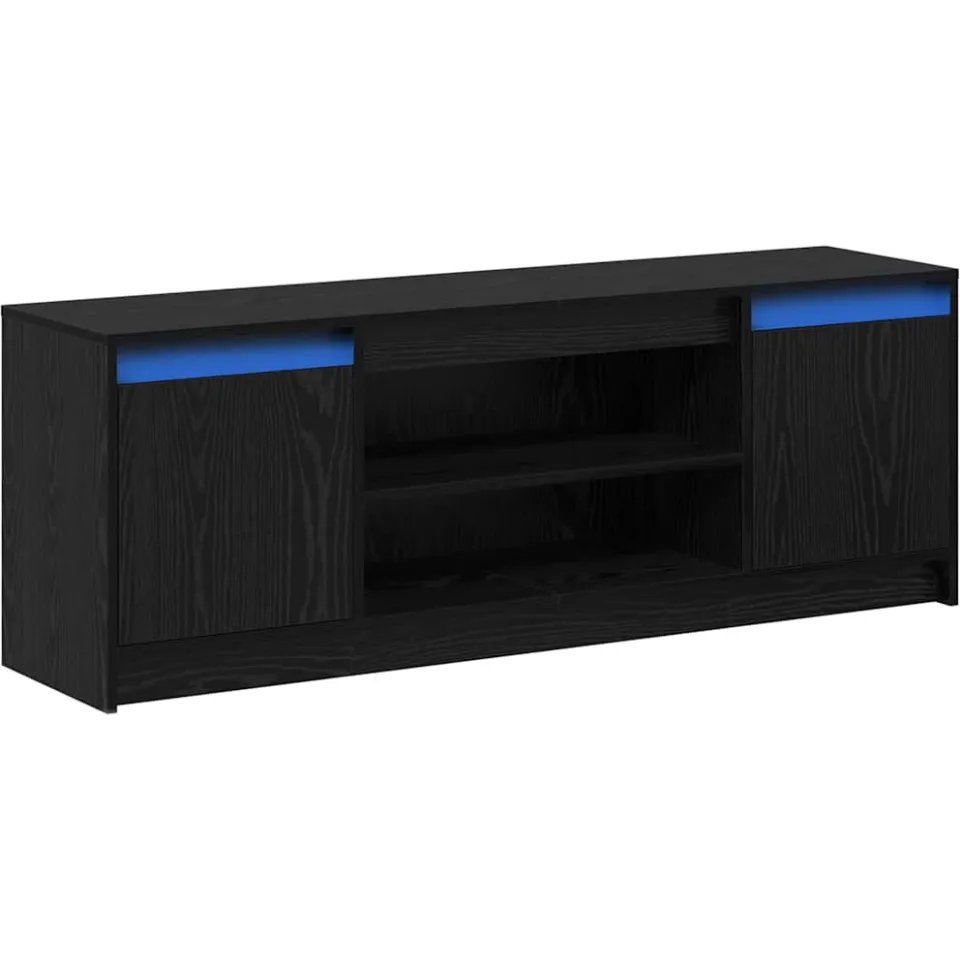 vidaXL TV Eenheden 139,5 x 34 x 50 cm Zwart Bewerkt hout, foto 3