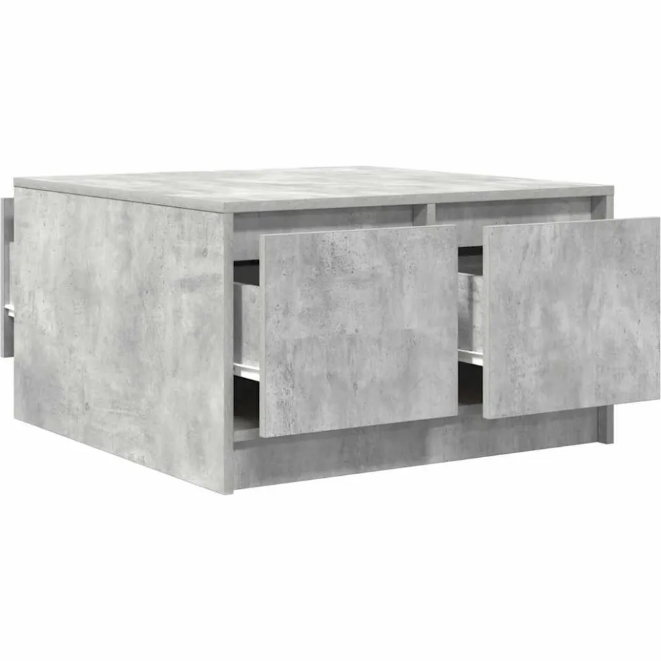 vidaXL Salontafel met lades 70,5x70x40 cm betongrijs grijs, foto 4