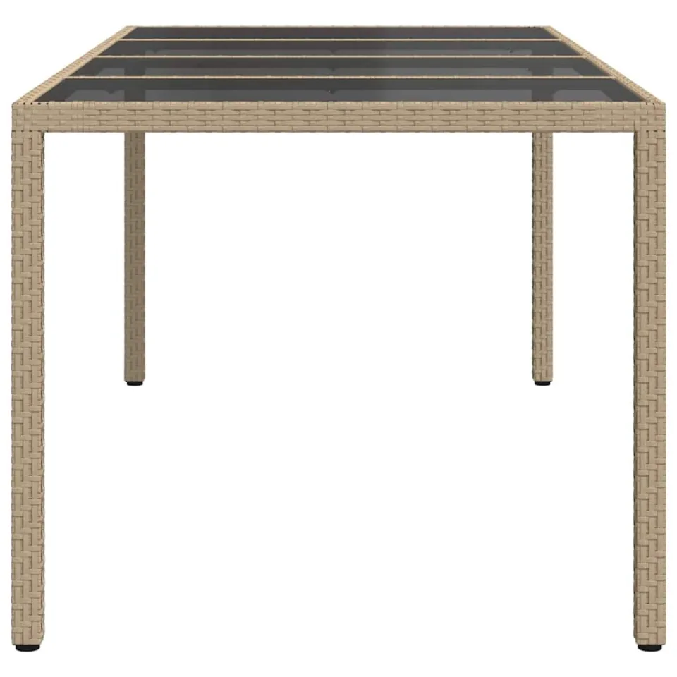 vidaXL Tuinstafel Beige poly rattan, foto 4