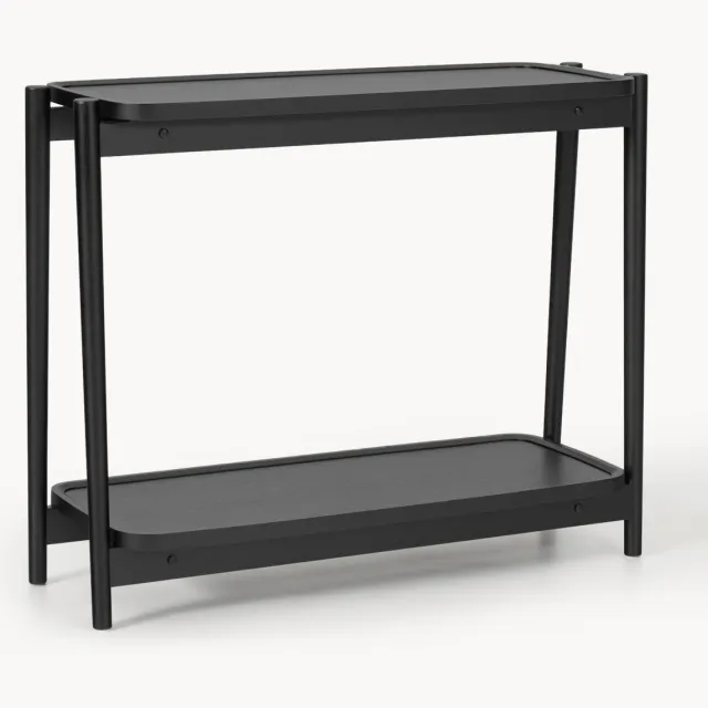 Westwing Collection Houten consoletafel Libby Zwart