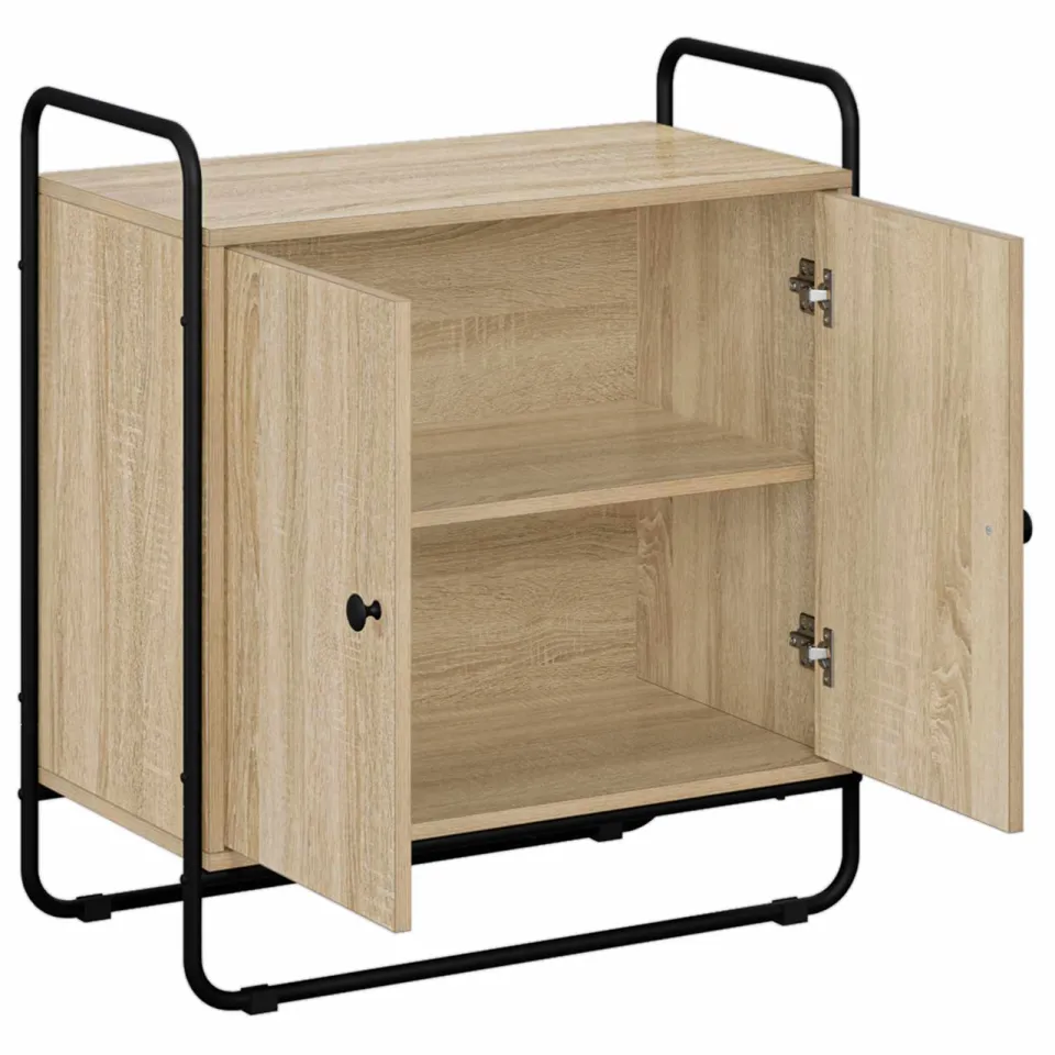 vidaXL Dressoir Sonoma Eiken 68 x 35 x 75 cm Bewerkt hout Bruin