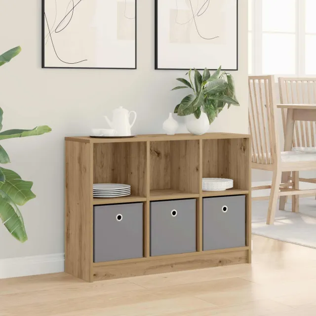 vidaXL Dressoir Artisan Eiken 88,5 x 27,5 x 63,5 cm, foto 2