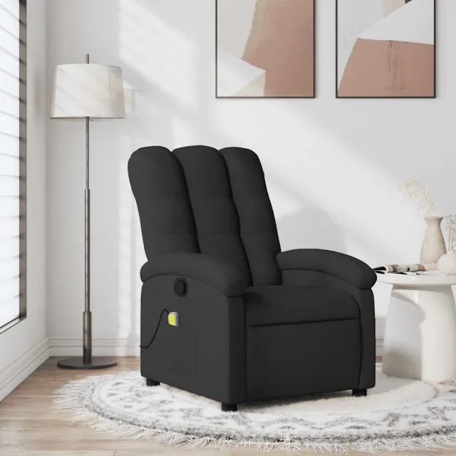 vidaXL Massagestoel - met - zwarte - stof