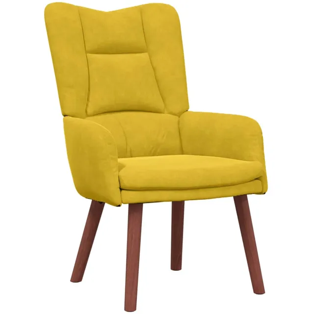 vidaXL Fauteuil - Geel - 63 - x - 67 - x - 94 - cm - Fluweel