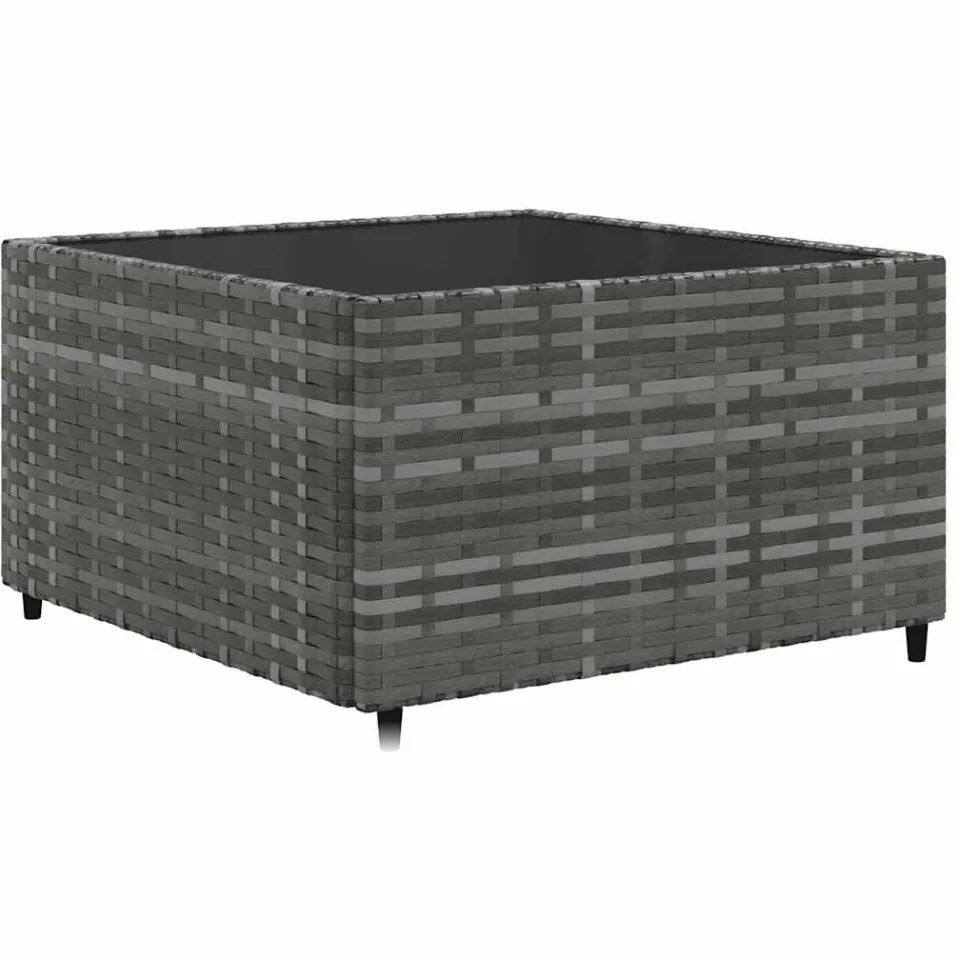 vidaXL 5-delige Loungeset met kussens poly rattan grijs, foto 4