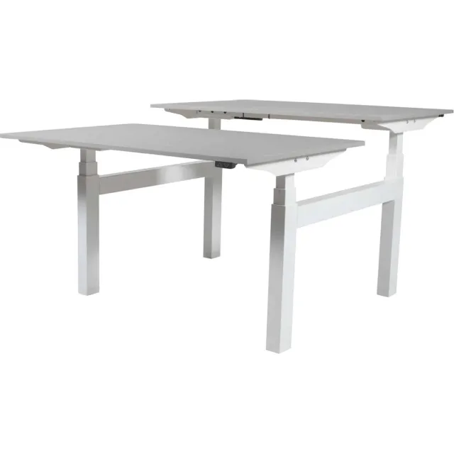 Schaffenburg Zit Sta Bureau (2pp) - Elek 160x80/80 grijs - wit frame