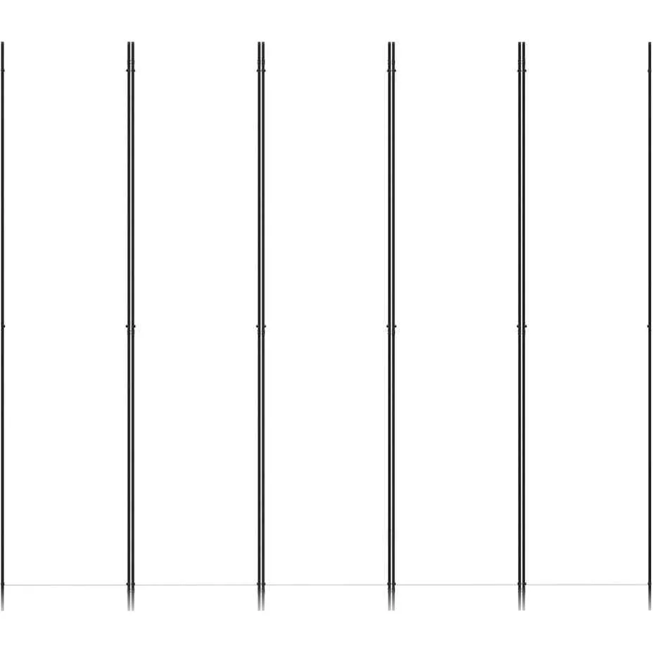 vidaXL Kamerscherm met 5 panelen 250x220 cm stof wit