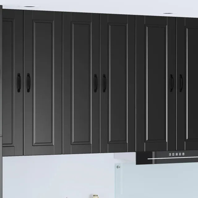 vidaXL Wandkast PORTO Zwart 60 x 31 x 100 cm Bewerkt hout