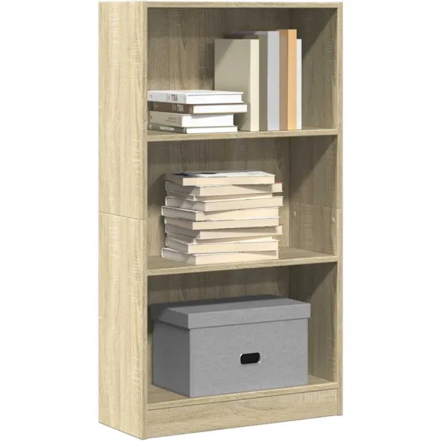 vidaXL Boekenkast 60x24x109 cm bewerkt hout sonoma eikenkleurig Bruin