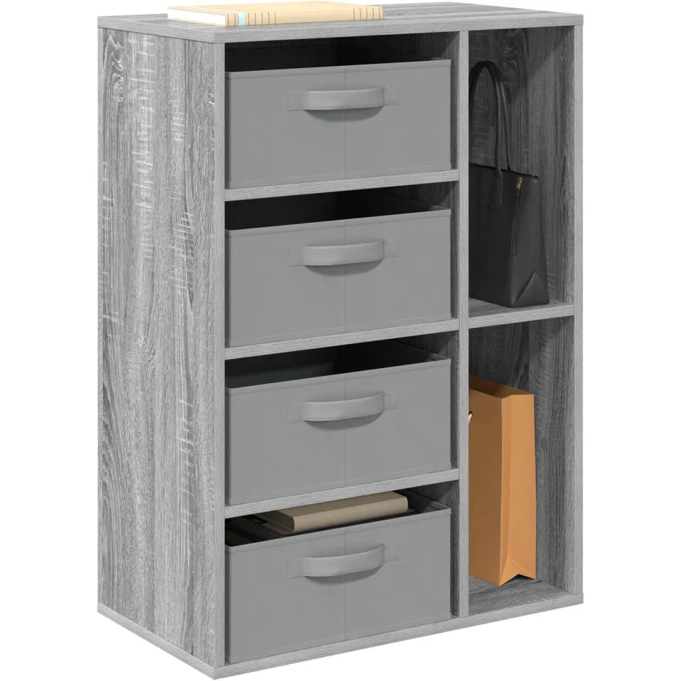 vidaXL Dressoir Grijs Sonoma 60 x 33,5 x 84 cm