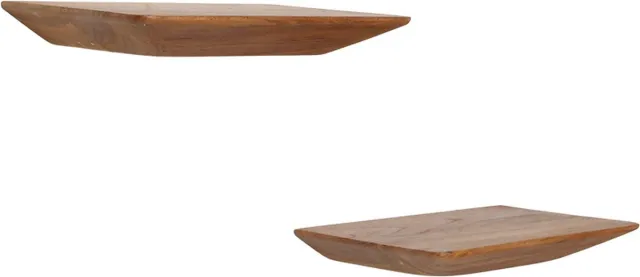 Raw Materials Craftsman Wandplanken - Teakhout - Set van 2 - 25 cm Bruin