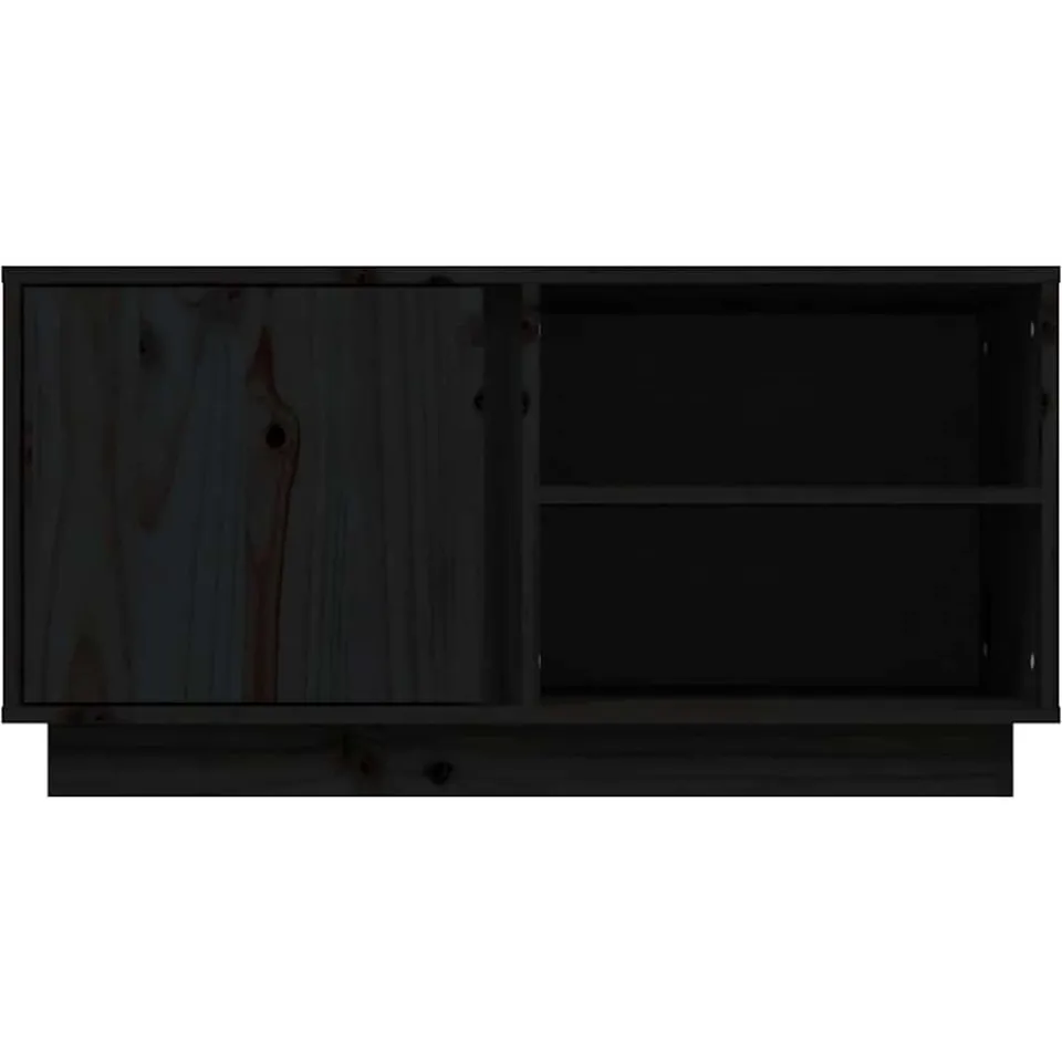 vidaXL Tv-meubel 80x35x40,5 cm massief grenenhout zwart, foto 3
