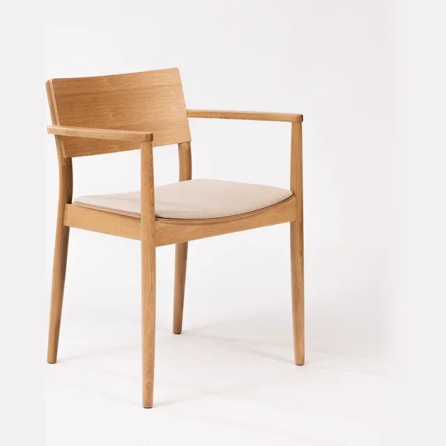 Bronx71 Scandinavische eetkamerstoel Juan naturel eiken/off white - stoel