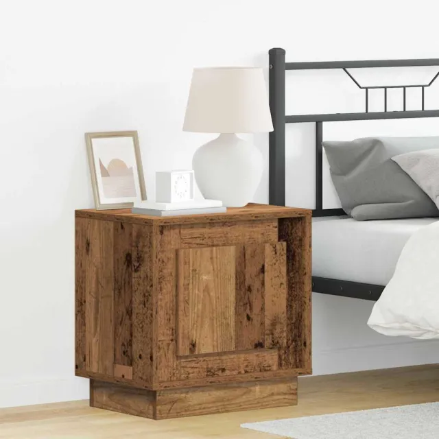 vidaXL Nachtkastje 2 st Oudhout 44 x 34,5 x 45 cm Bewerkt hout Bruin