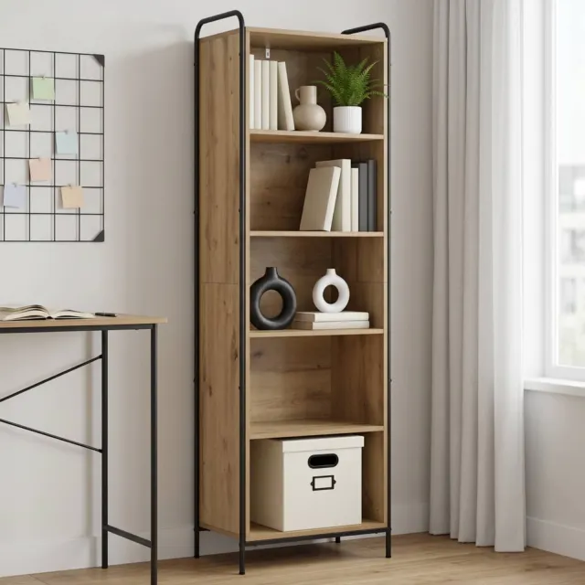 vidaXL Boekenkast 55,5 x 33 x 174 cm Bewerkt hout Artisanaal eiken, foto 2