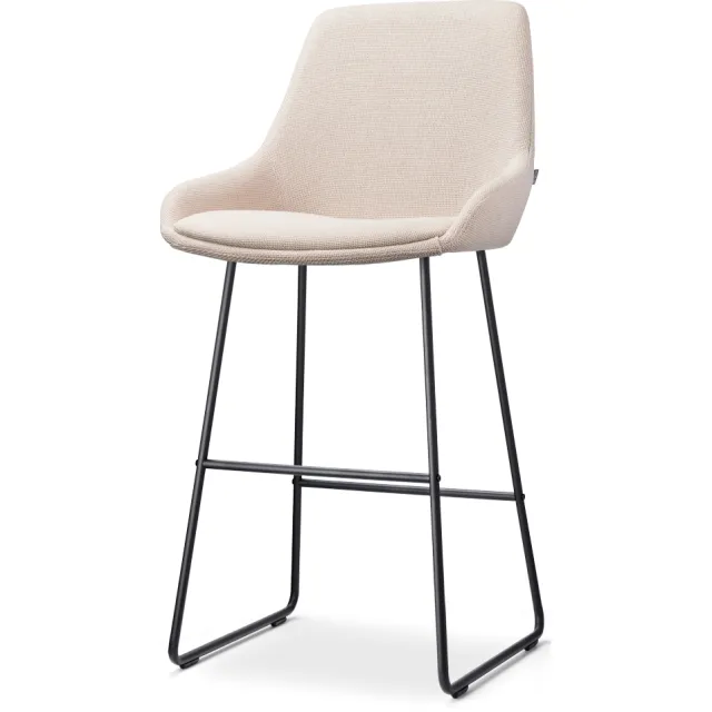 Nolon Nino-Isa barkruk beige - zwart onderstel - 75 cm