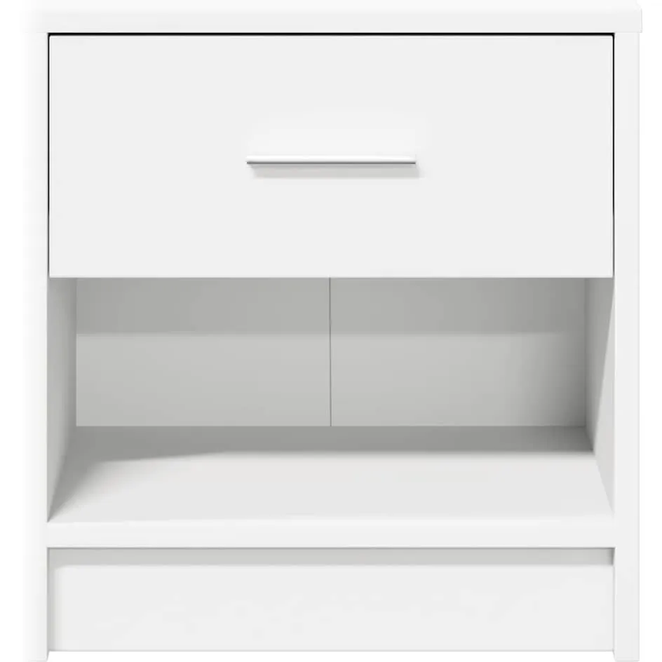 vidaXL Nachtkastje met lade 39x28x41 cm wit