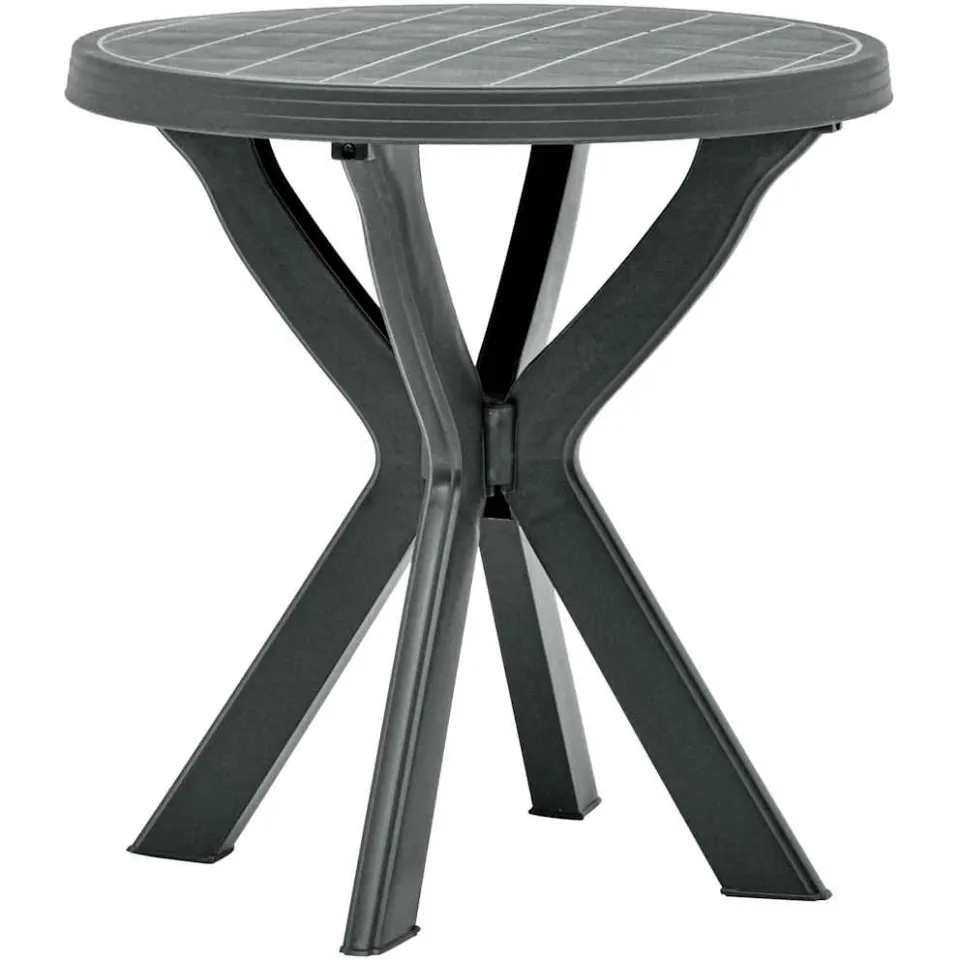vidaXL Bistrotafel Ø70 cm kunststof antraciet, foto 2