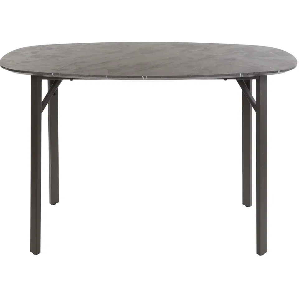 LifestyleFurn Deens Ovale Bartafel 'Debora' Keramiek look, 140 x 75cm 3D zwart bruin