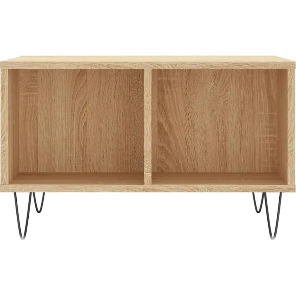 vidaXL Salontafel 60x50x36,5 cm bewerkt hout sonoma eikenkleurig Bruin