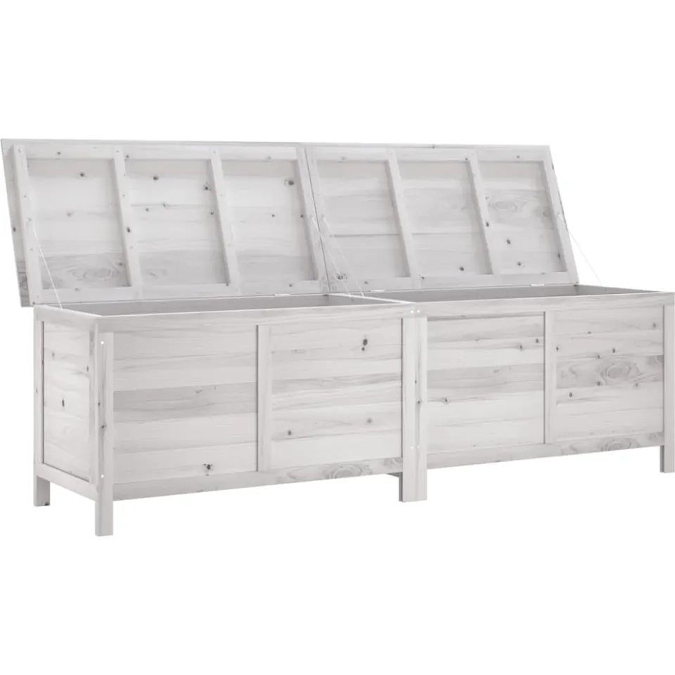 vidaXL Tuinbox 198,5x50x56,5 cm massief vurenhout wit